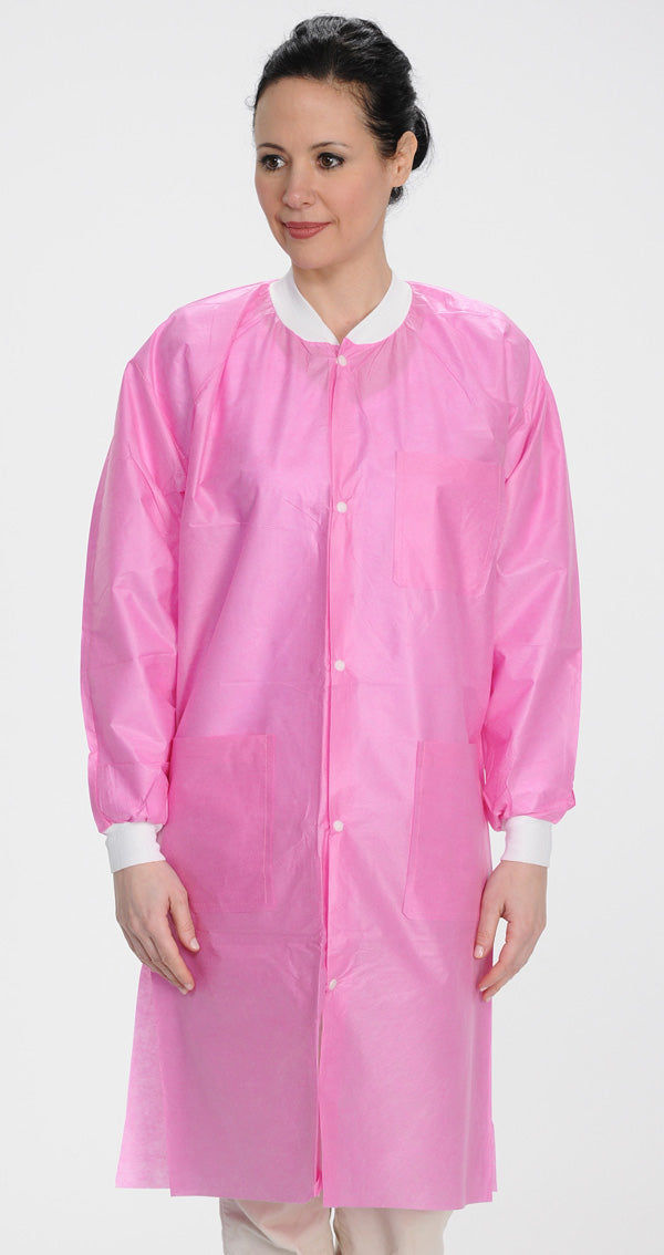 ValuMax Easy-Breathe Knee-Length Lab Coats, 10/Pk