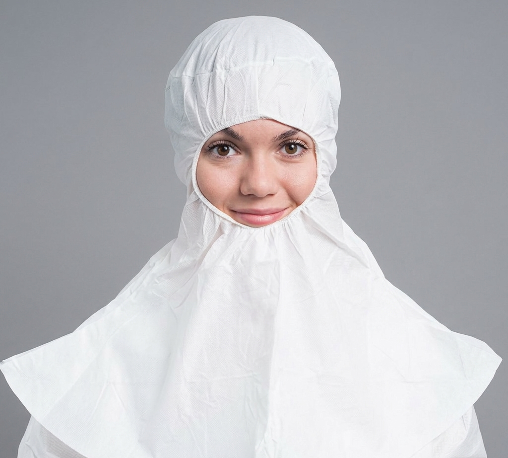 Sterile LiquidGuard Open Face Hood, Elastic Back