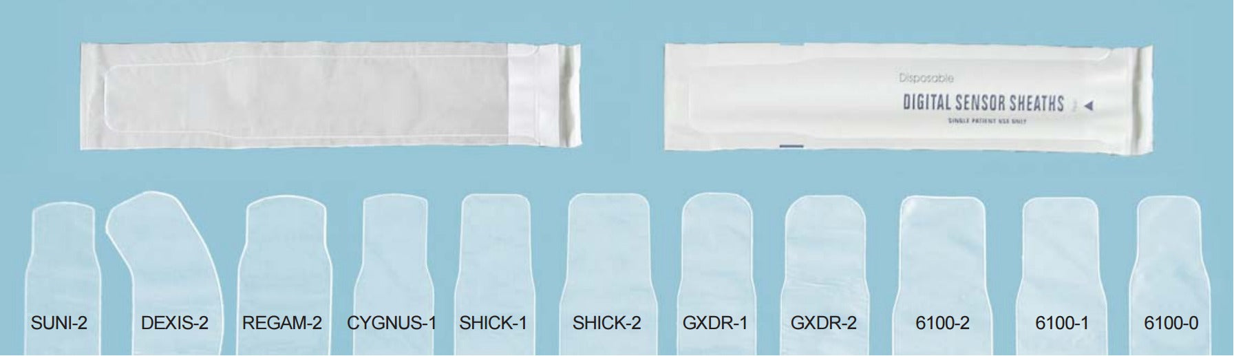 Plasdent: 8”L Paper-Backed Digital Sensor Sleeves for Dental Sensors