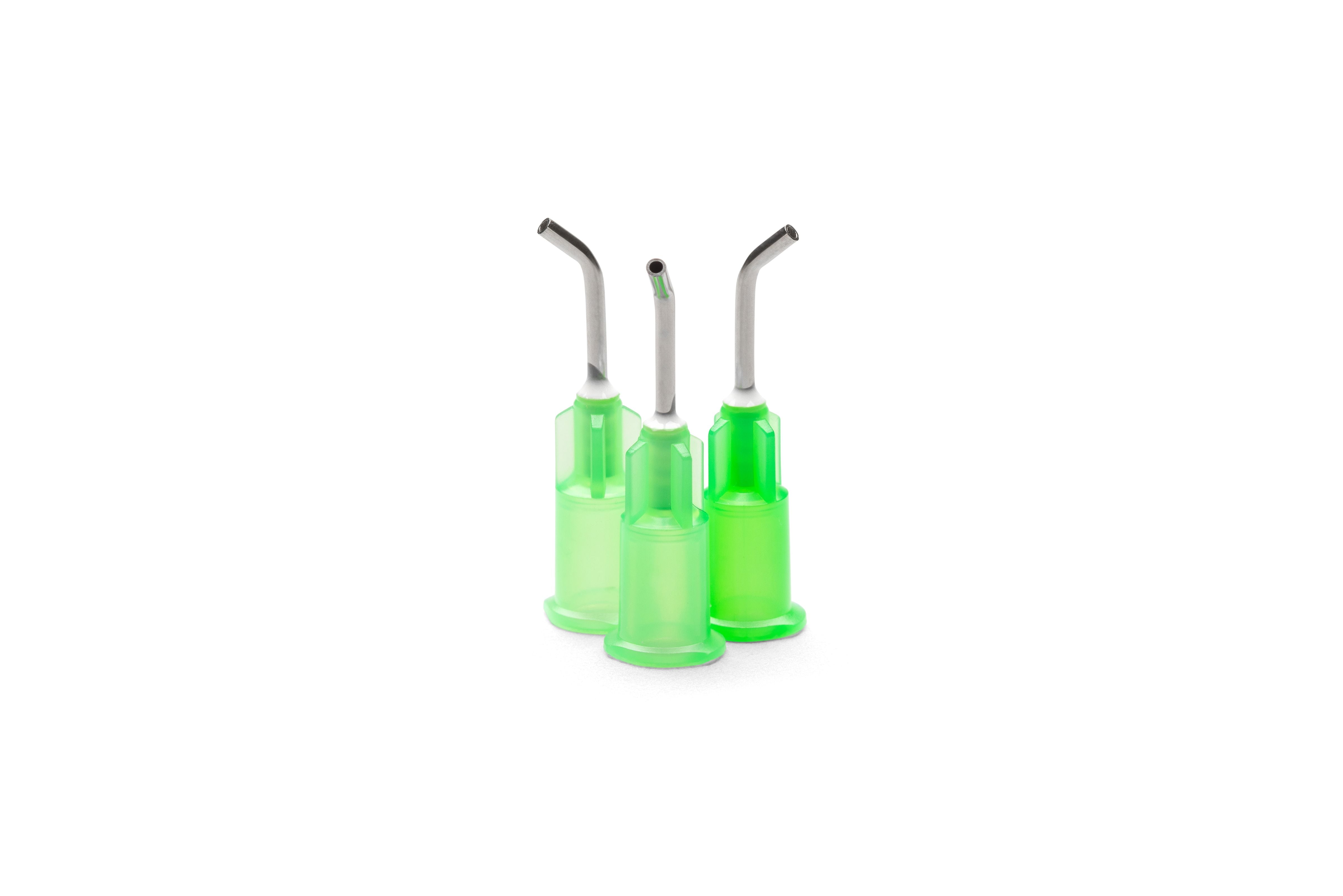 Applicator Tips Green, 18 ga X 1/2”, Prebent Tips