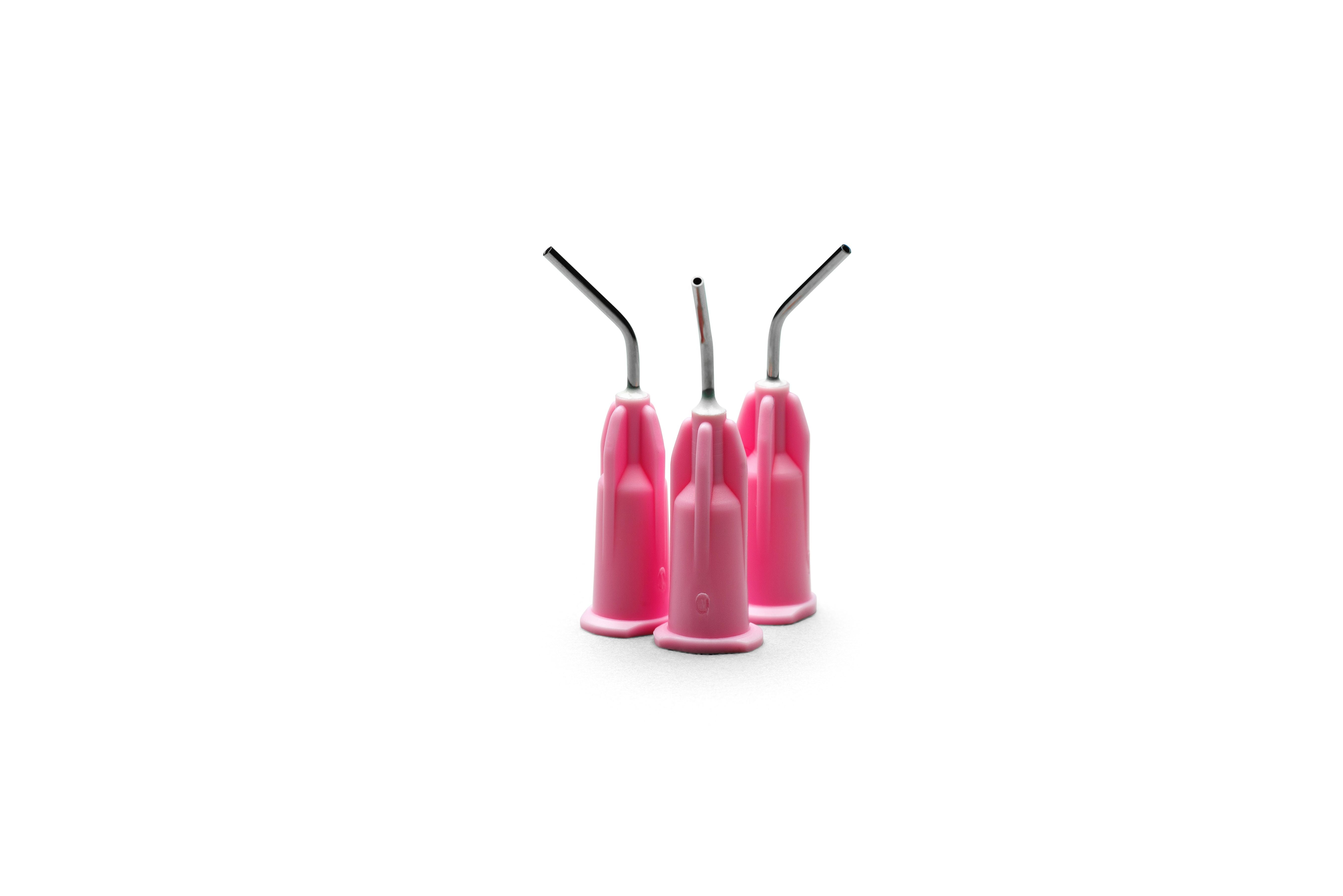 Applicator Tips Pink, 20 ga X 1/2”, Prebent Tips