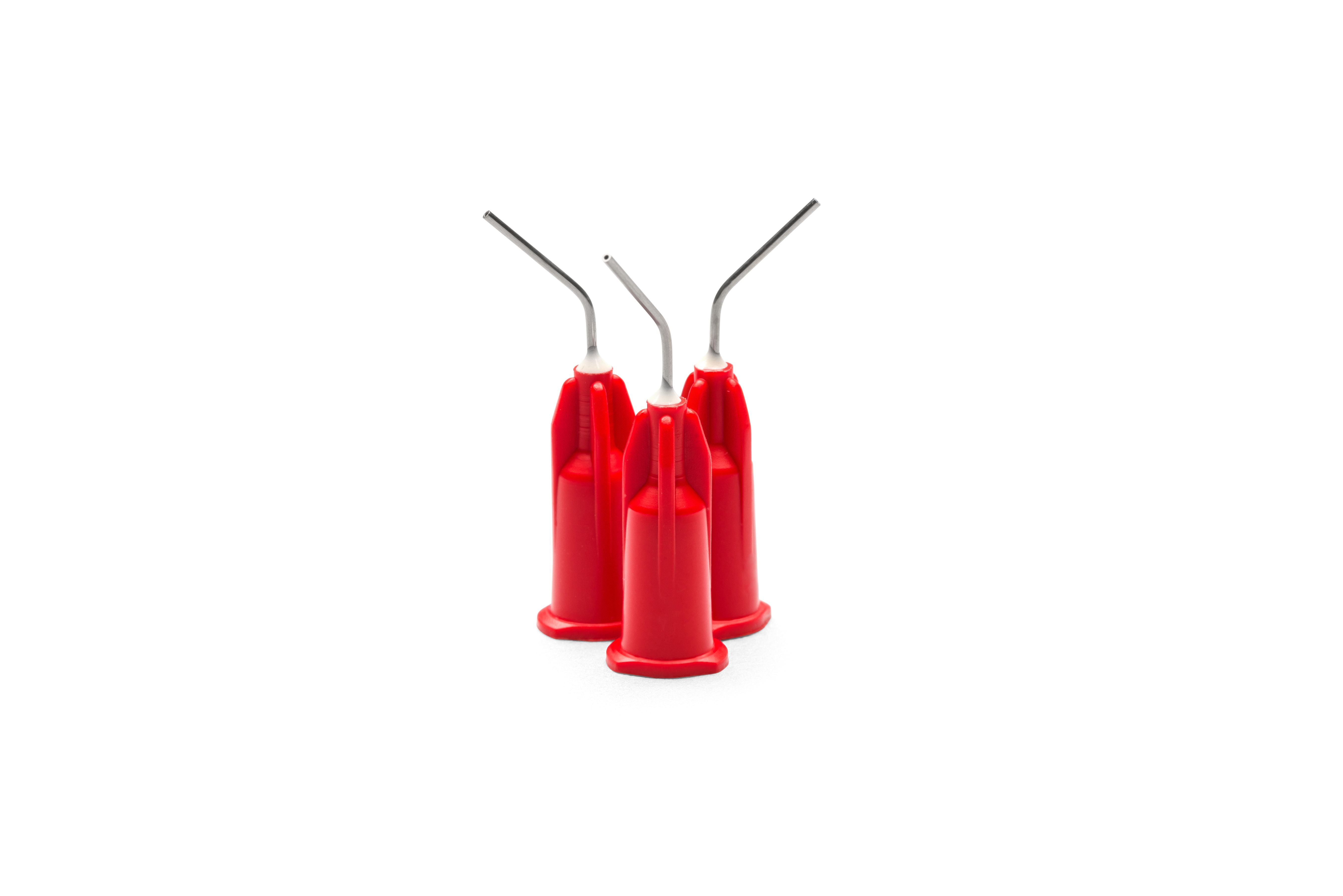 Applicator Tips Red, 23 ga X 1/2”, Prebent Tips