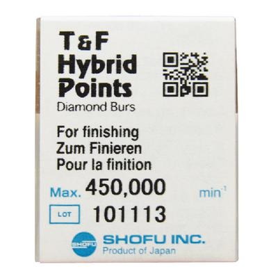 Hybrid Points® T&F Diamond Burs – FG, Extra Fine, Yellow, 1/Pkg