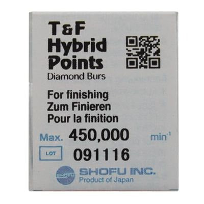 Hybrid Points® T&F Diamond Burs – FG, Extra Fine, Yellow, 1/Pkg