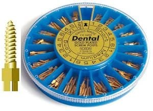 Carl Heyer Gold-Plated Screw Posts, Assorted, 5 Dozen