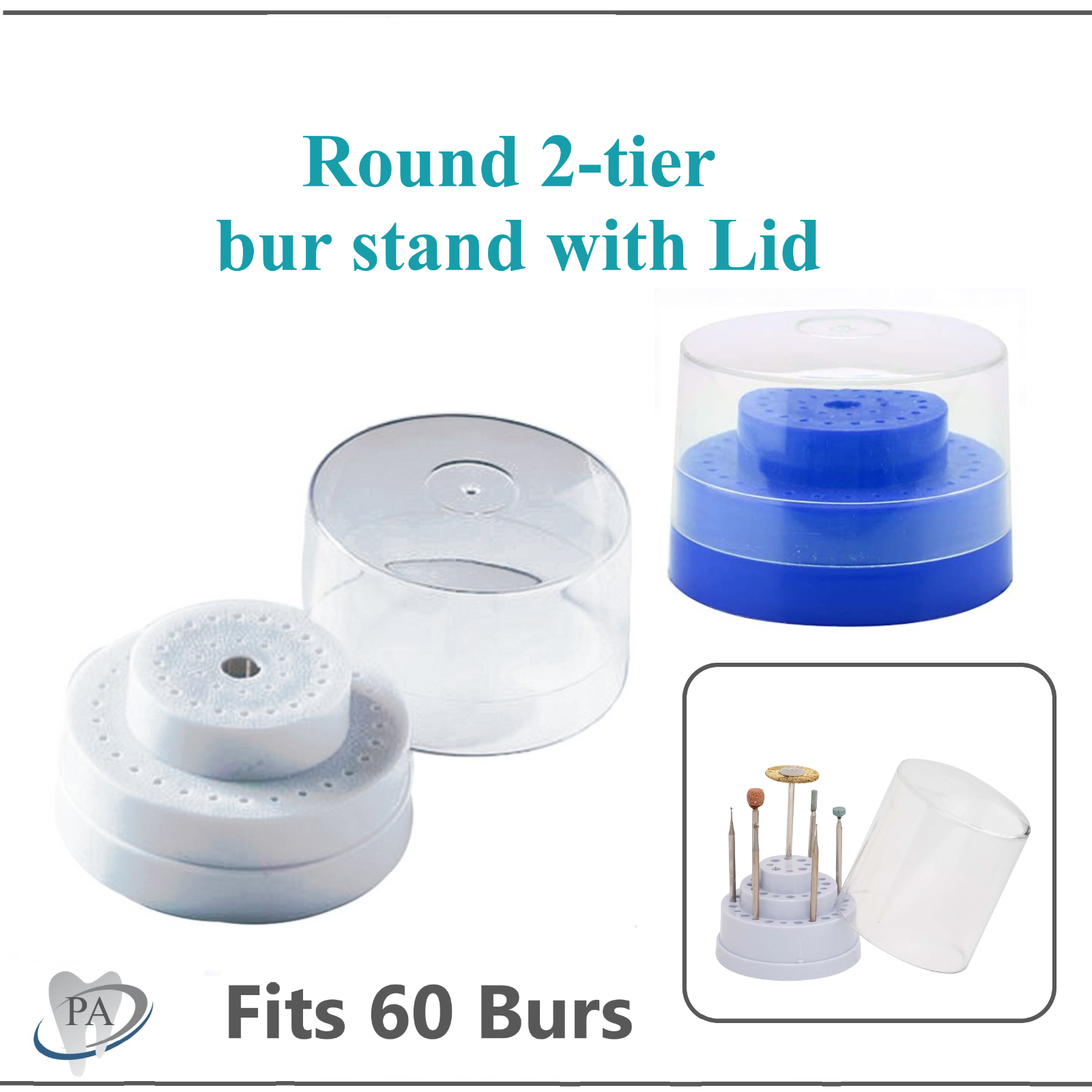 Plasdent Round 2-Tier Bur Blocks