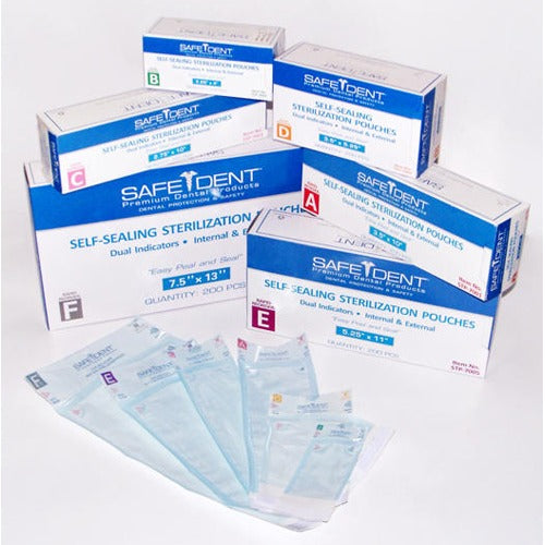 Safe-Dent Sterilization Pouches Bx/200