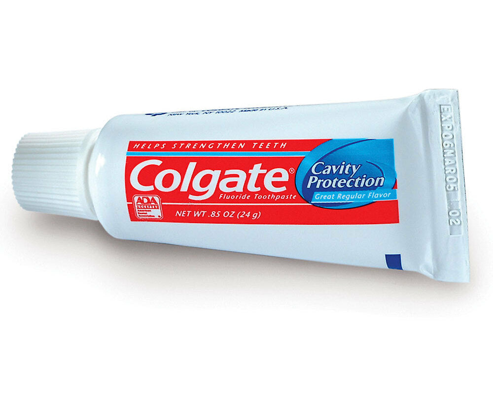 Travel-Size Colgate Toothpaste 0.85 oz Tube, Unboxed, 240/Carton