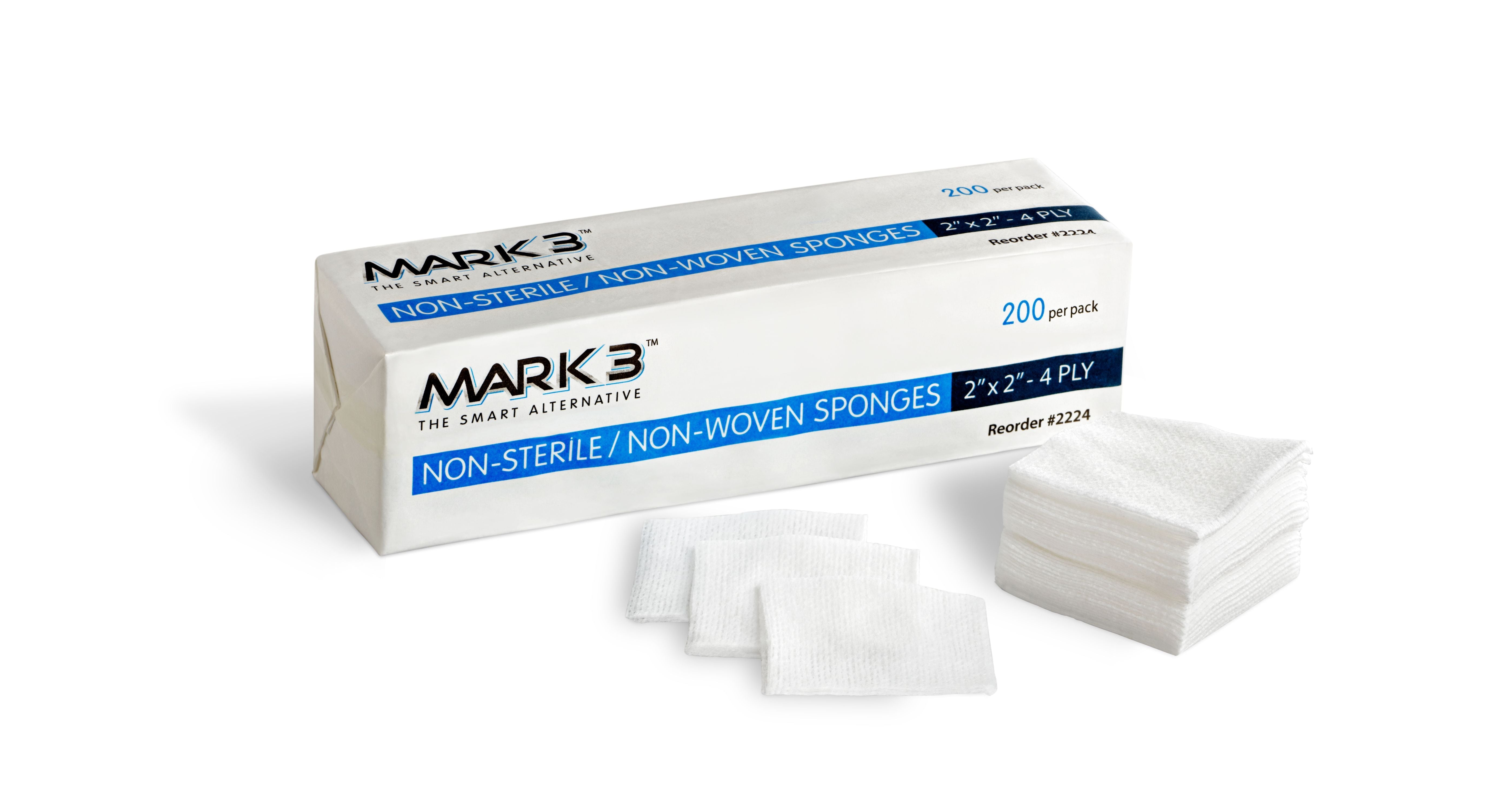 Non-Woven Gauze Sponges Non Sterile 4-ply - 5000 and 2000/cs MARK3
