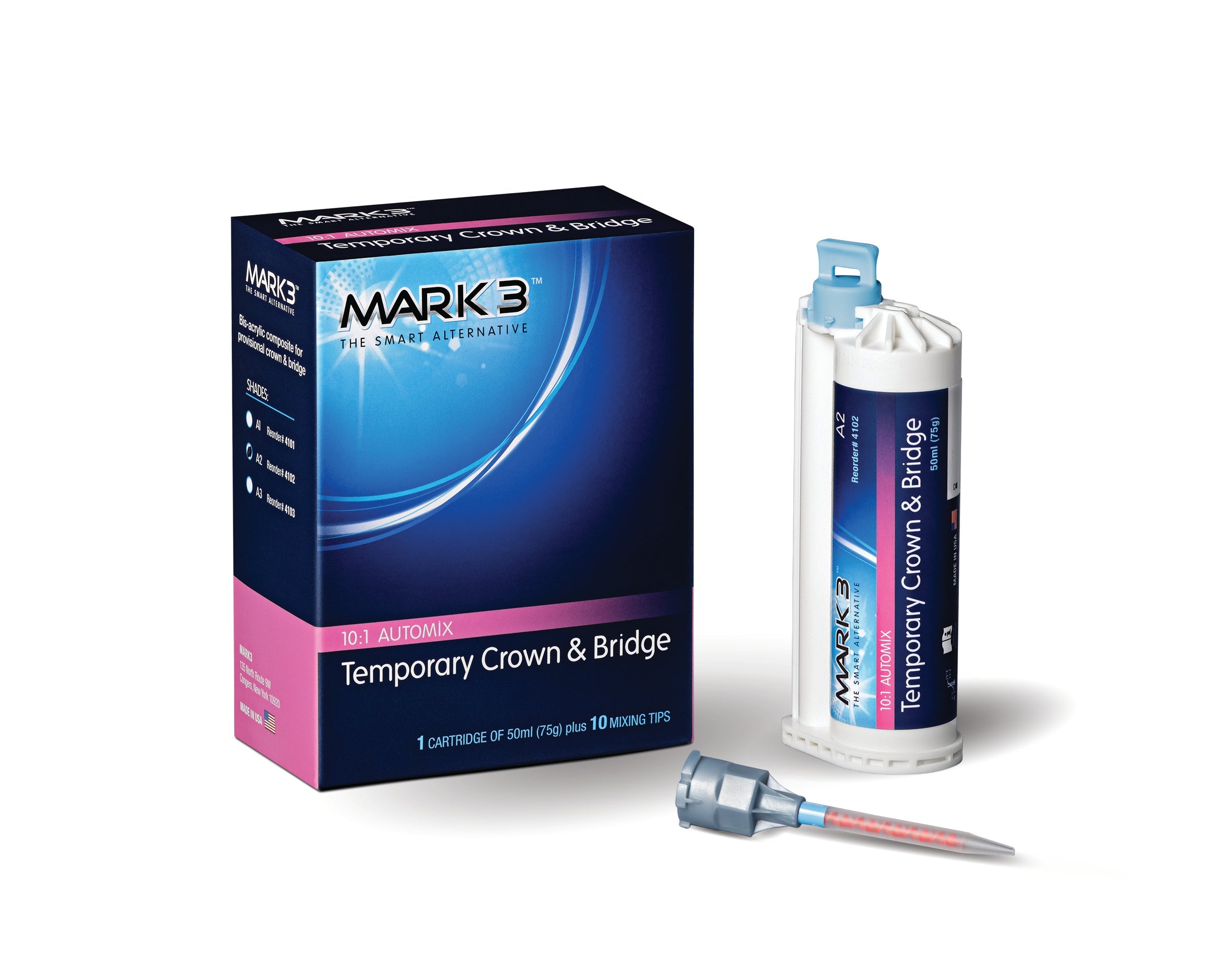 MARK3 Temporary Crown and Bridge 50ml 10:1 Cartridge