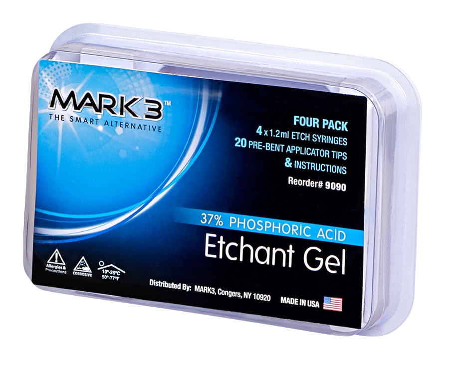 Etch Gel 37% Phosphoric Acid 4/pk 1.2ml syringes - MARK3