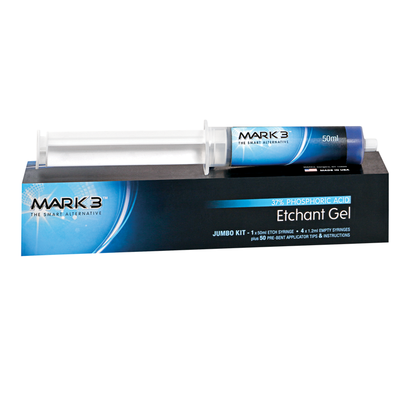 MARK3 Etch Gel 37% Phosphoric Acid Jumbo Pack 50ml Syringe Kit