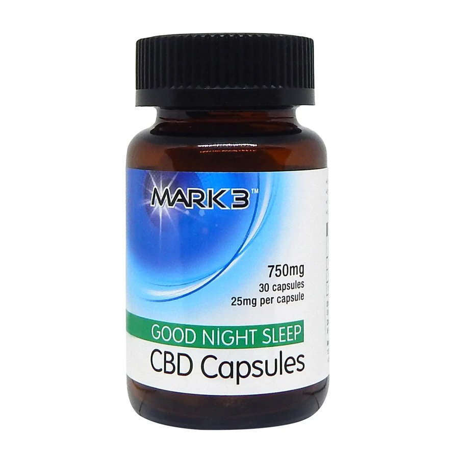 Good Night Sleep - Full Spectrum CBD Capsules 750mg (30/bottle) 25mg per Capsule - MARK3