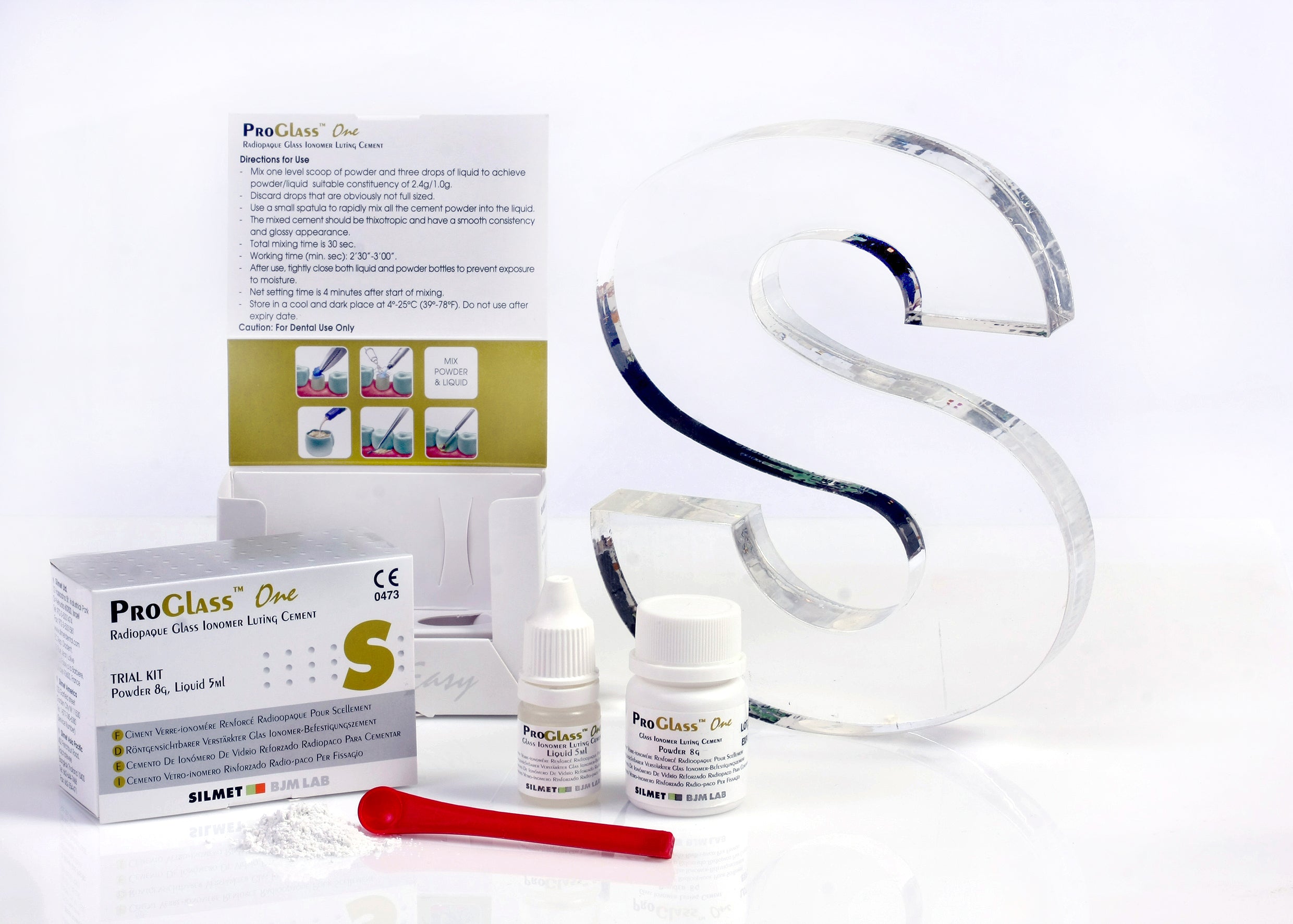 ProGlass One Kit Powder & Liquid Glass Ionomer Luting Cement - Silmet