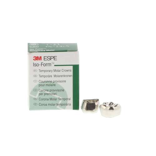 ISO-Form Temporary Tin-Silver Molar Crowns