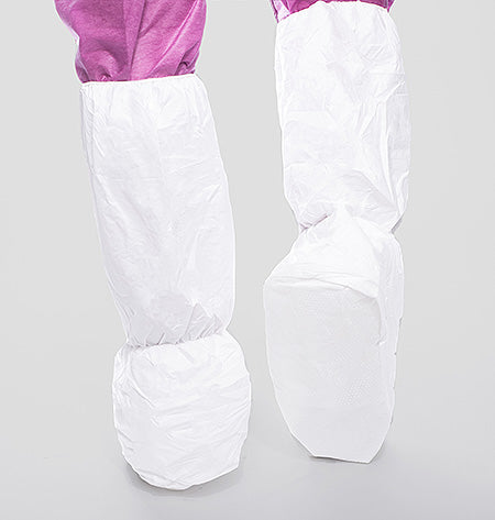 DuraGrip Tyvek Top Knee High Boot Covers, Tie Ankle Fit