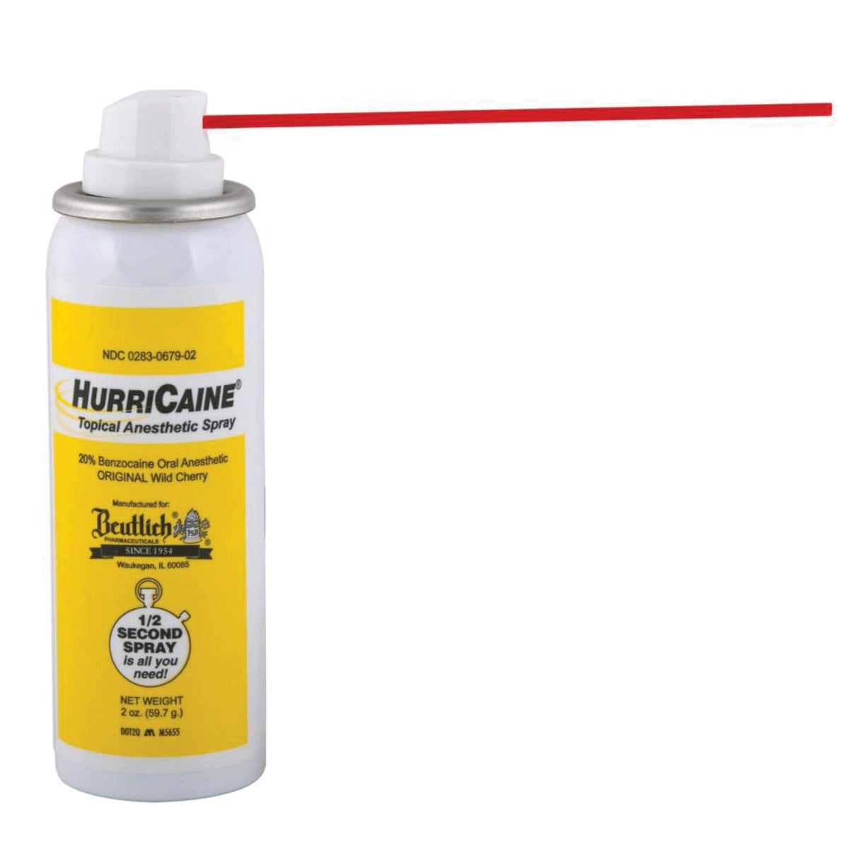 Hurricaine Topical Anesthetic Spray, Spray can, 2oz.