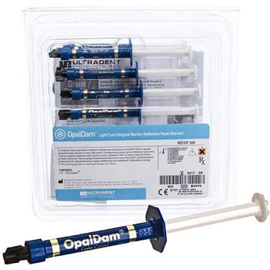 Ultradent OpalDam Green 4 × 1.2 mL Syringe Refill