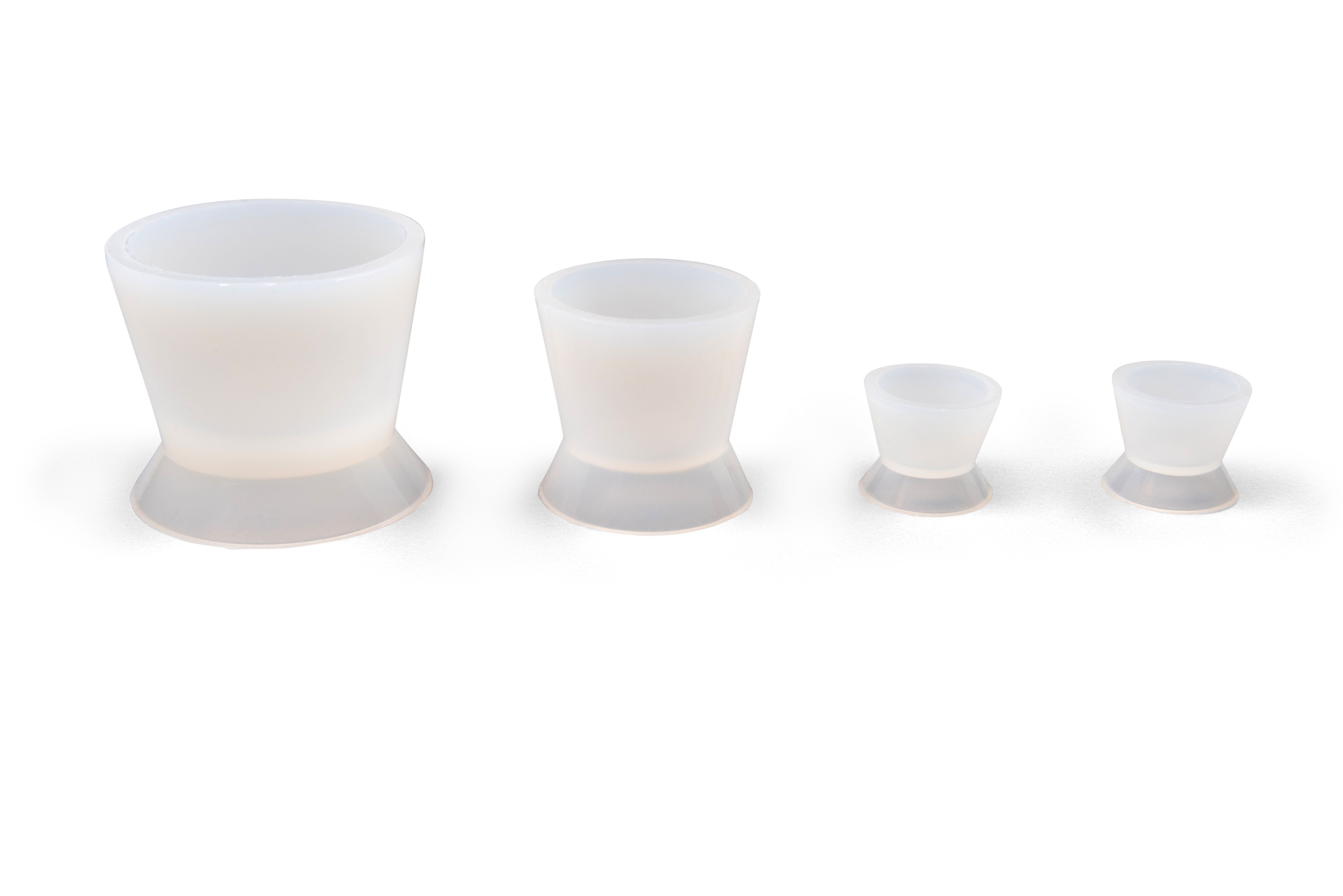 Mini-Bowls - Non-stick Silicon For Acrylics, W/suction Base