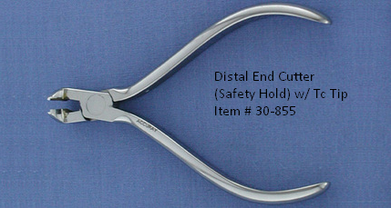 Prestige pin and ligature cutter and Distal End Cutter Safety Hold