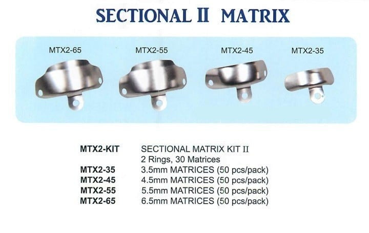Plasdent Matrices Excellent II Sectional Matrix