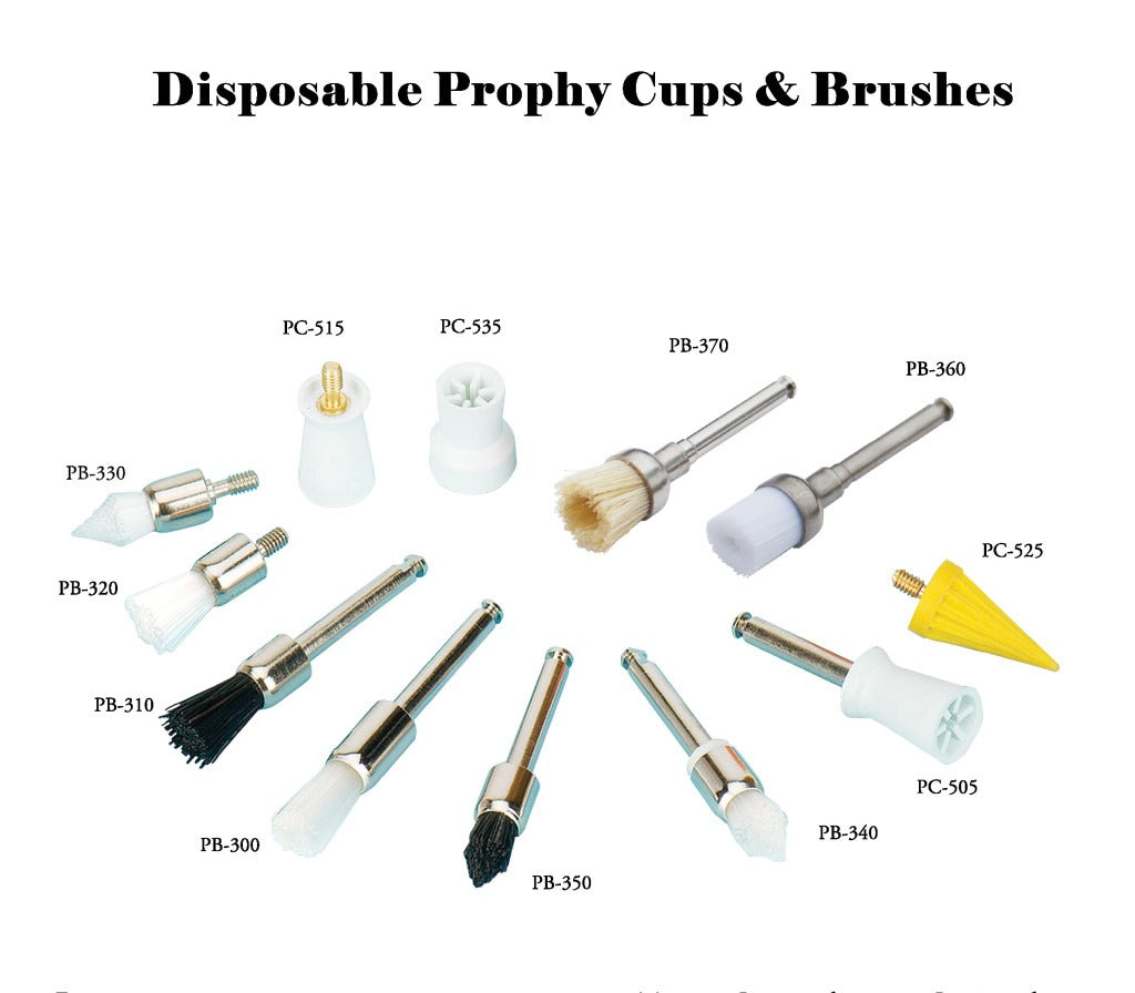 TPC Prophy Brushes – Latch Cup Shade/Bristle – #PB-370