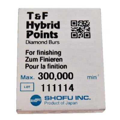 Hybrid Points® T&F Diamond Burs – FG, Extra Fine, Yellow, 1/Pkg