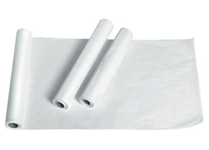 Medline Deluxe Smooth Exam Table Paper, 18in x 125ft, Crepe, Carton Of 12 Rolls