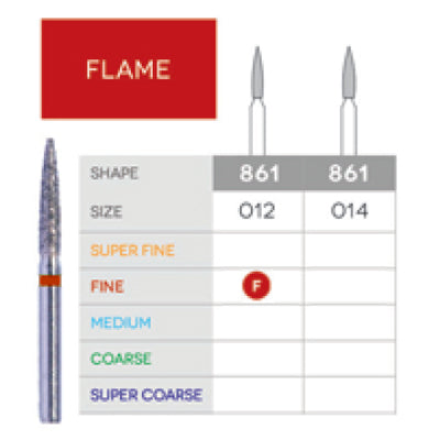 Diamond Burs (Flame Diamonds) DB-861