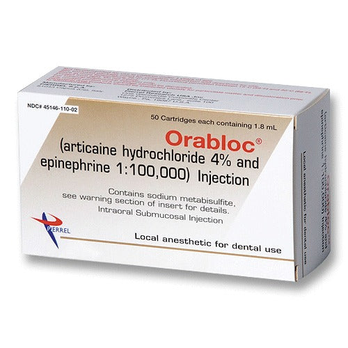 Orabloc Articaine 4% W/EPI 1:100k 50/Bx