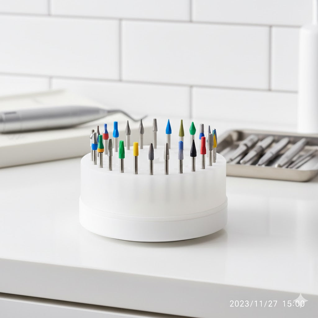 60-Hole Bur Block Rotary Stand (Friction Grip)